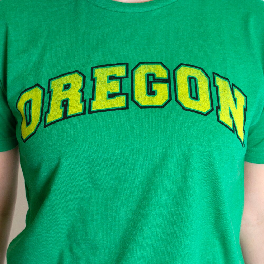 Arched Oregon, McKenzie SewOn, Green, Crew Neck, Men, Unisex, T-Shirt, 649437